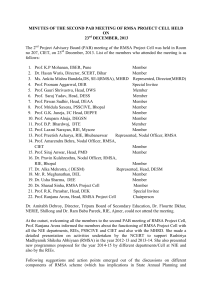 MINUTES OF THE SECOND PAB MEETING OF RMSA PROJECT CELL... ON 23 DECEMBER, 2013