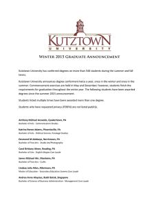 Winter 2015 Graduate Announcement