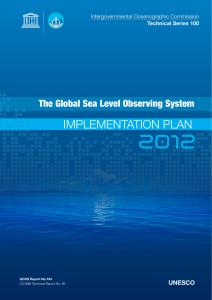 2012 ImplementatIon plan The Global Sea Level Observing System UNESCO