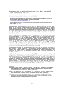 Remote sensing of suspended sediment in the North Sea at... spatial and temporal resolution