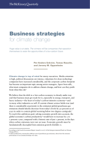 Business strategies for climate change