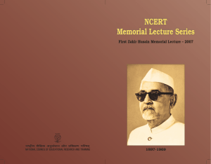 NCERT Memorial Lecture Series First Zakir Husain Memorial Lecture – 2007 1897-1969