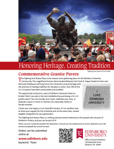 Honoring Heritage, Creating Tradition T Commemorative Granite Pavers