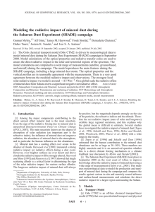 Modeling the radiative impact of mineral dust during