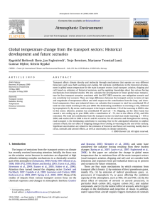 Global temperature change from the transport sectors: Historical dt