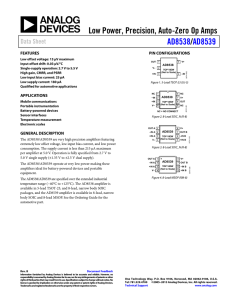 Low Power, Precision, Auto-Zero Op Amps /  AD8538