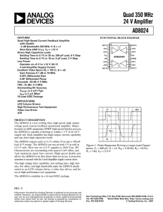 a Quad 350 MHz 24 V Amplifier AD8024