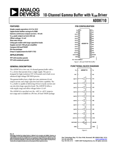 10-Channel Gamma Buffer with V Driver ADD8710