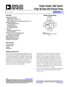 Single-Supply, High Speed, Triple Op Amp with Charge Pump ADA4858-3 Data Sheet