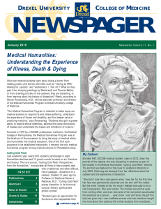 NEWSPAGER Medical Humanities: Understanding the Experience of Illness, Death &amp; Dying