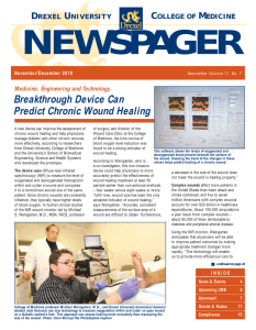 NEWSPAGER Breakthrough Device Can Predict Chronic Wound Healing C