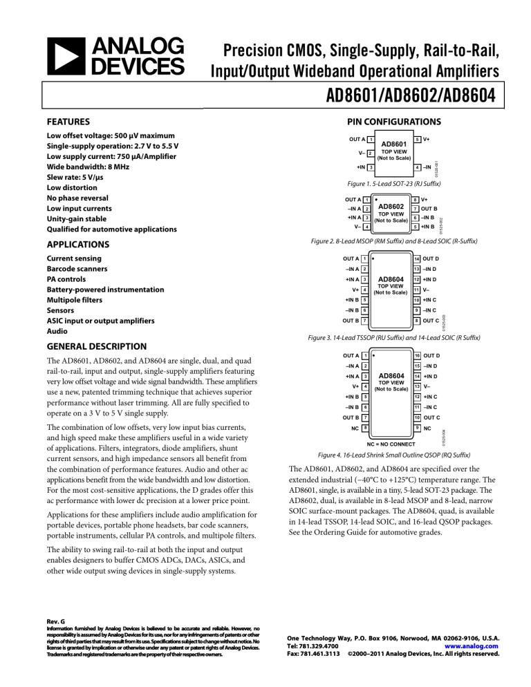 Ad8604 схема включения