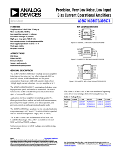 Precision, Very Low Noise, Low Input Bias Current Operational Amplifiers AD8671