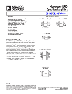 a Operational Amplifiers / OP196