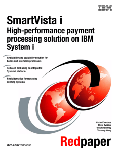 SmartVista i High-performance payment processing solution on IBM System i