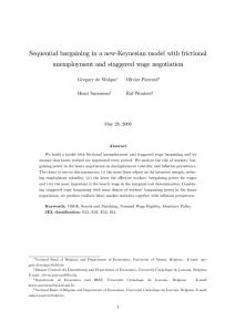 Sequential bargaining in a new-Keynesian model with frictional