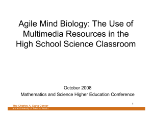Agile Mind Biology: The Use of Multimedia Resources in the