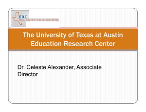The University of Texas at Austin Education Research Center Director