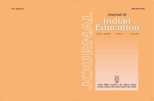 Indian Education Journal of ISSN 0972-5628