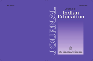 Indian Education Journal of ISSN 0972-5628