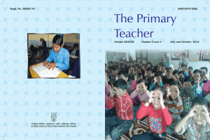 The Primary Teacher ISSN 0970-9282 Regd. No. 28935/76