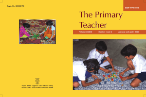 The Primary Teacher Regd. No. 28935/76 ISSN 0970-9282