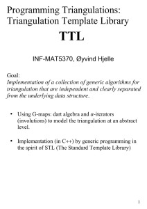 TTL Programming Triangulations: Triangulation Template Library INF-MAT5370, Øyvind Hjelle