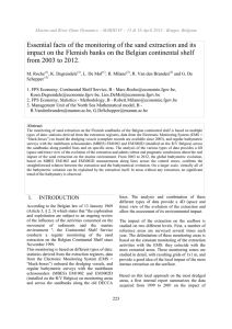 Essential facts of the monitoring of the sand extraction and... impact on the Flemish banks on the Belgian continental shelf