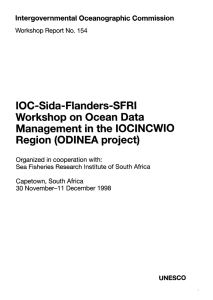 IOC-Sida-Flanders-SFRI Workshop  on  Ocean  Data