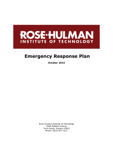 Emergency Response Plan  October 2015