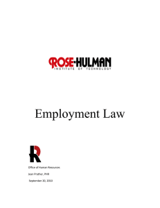 Employment Law Office of Human Resources Jean Prather, PHR