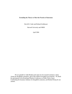 David M. Cutler and Richard Zeckhauser Harvard University and NBER April 2004