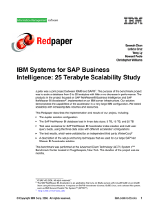 Red paper IBM Systems for SAP Business Intelligence: 25 Terabyte Scalability Study