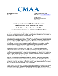 Prosight Specialty Insurance and CMAA Launch New Construction