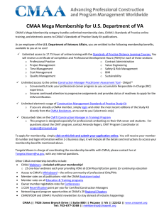 CMAA Mega Membership for U.S. Department of VA