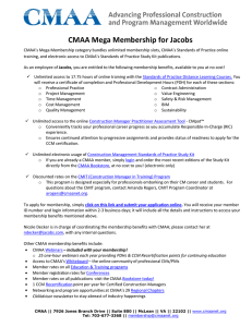 CMAA Mega Membership for Jacobs
