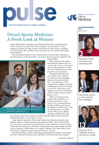 Drexel Sports Medicine: A Fresh Look at Women