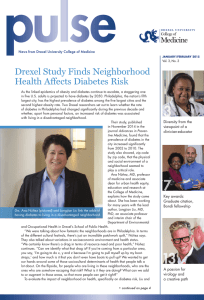 Drexel Study Finds Neighborhood Health Affects Diabetes Risk