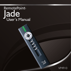 Jade User’s Manual RemotePoint VP4910