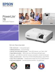 PowerLite 78 Multimedia Projector