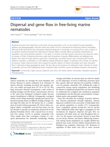 Dispersal and gene flow in free-living marine nematodes Open Access