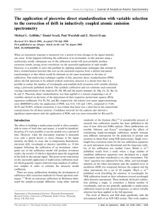 The application of piecewise direct standardisation with variable selection