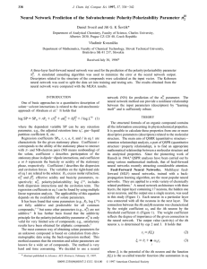 Neural Network Prediction of the Solvatochromic Polarity/Polarizability Parameter π evcˇı´k*