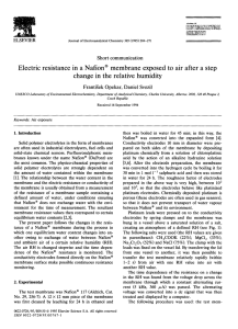 Electric  resistance  in  a  Nafion ®... change  in  the  relative  humidity