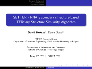 SETTER - RNA SEcondary sTructure-based TERtiary Structure Similarity Algorithm David Hoksza