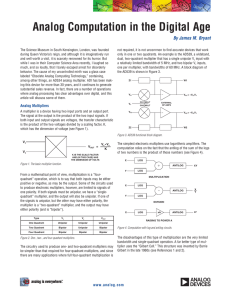 Analog Computation in the Digital Age By James M. Bryant