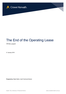 The End of the Operating Lease White paper