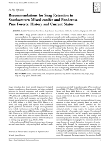 Recommendations for Snag Retention in Southwestern Mixed-conifer and Ponderosa