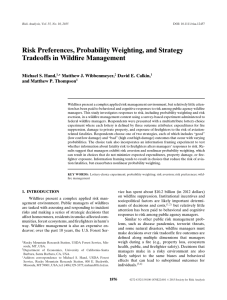 Risk Preferences, Probability Weighting, and Strategy Tradeoffs in Wildfire Management