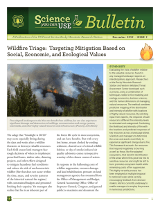Bulletin Wildfire Triage:  Targeting Mitigation Based on SUMMARY